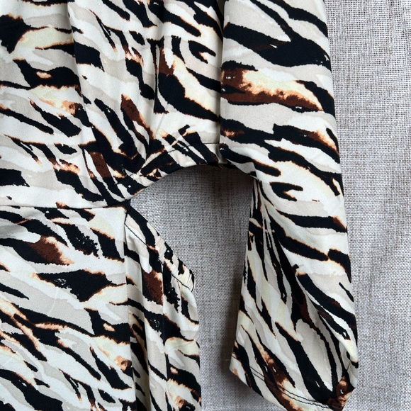Torrid Animal Print Dress Cutout Sweetheart Zebra NWT Midi Slit Women's 14/16 1X - Picture 7 of 15